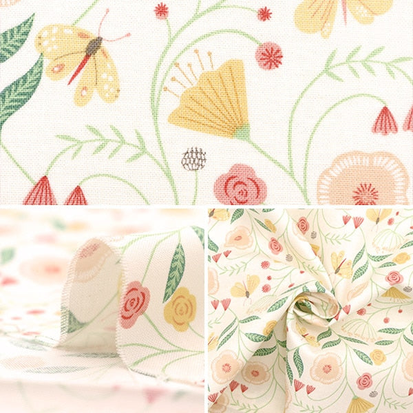 [From quantity 5] Fabric "USA Cotton Dearstella You Grow Girl 1868-Cream"