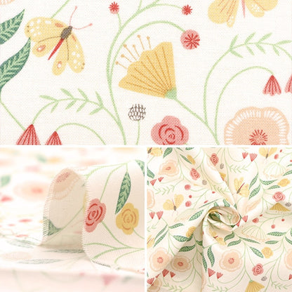 [From quantity 5] Fabric "USA Cotton Dearstella You Grow Girl 1868-Cream"