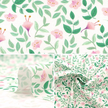 [From quantity 5] Fabric "USA Cotton Dearstella Ocean Floral D2096-WHITE"