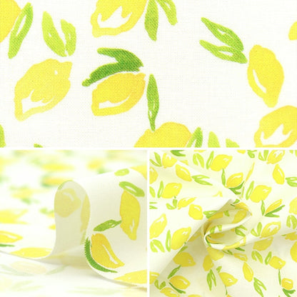 [From quantity 5] Fabric "USA Cotton Dearstella Lemons DCWR2131-Whit"