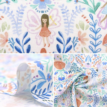 [From quantity 5] Fabric "USA Cotton Dearstella Fairy Land DCJ2084-WHITE"