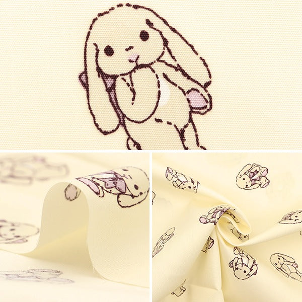 [From quantity 5] Fabric "Broad Milk Rate Usa-chan Ivory MLFB-02A"