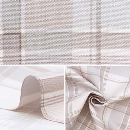 [From quantity 5] Fabric 『Oxford Biscuit Plate Check Light Gray Shukoche-A]