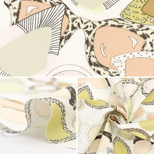 [From quantity 5] Fabric "USA Cotton Alexander Henry Sunglasse Summer White 8936-B"