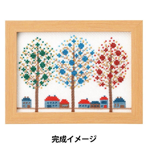 Embroidery kit "Cross stitch kit December Christmas illumination 7556" Olympus