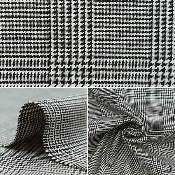 [From quantity 5] Fabric"Basic check Glen Check YZW001]