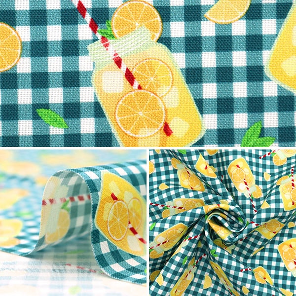 [From quantity 5] Fabric "USA Cotton Lemonade Prize DCX10539-BLUE-D"