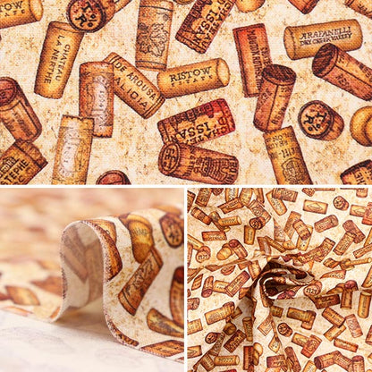 [From quantity 5] Fabric "USA cotton wine cork 28788-A"