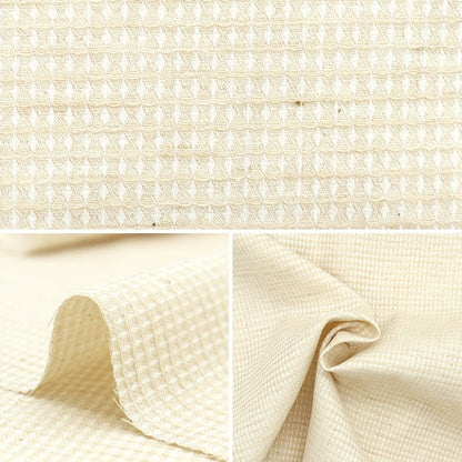 [From quantity 5] Fabric "Organic cotton waffle kinari R-0529-W-4"