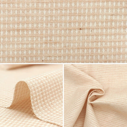 [From quantity 5] Fabric "Organic cotton waffle beige R-0529-W-5"