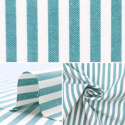 [From quantity 5] Fabric "T/C stripe turquoise 53614-1-6 that is hard to wrinkle"