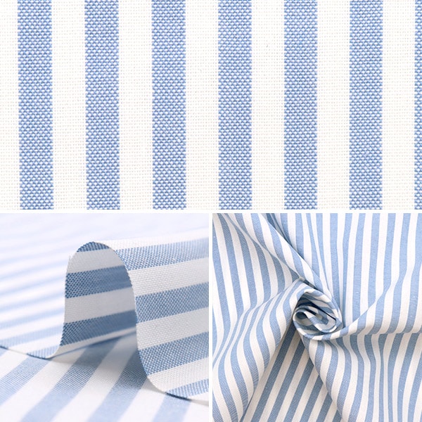 [From quantity 5] Fabric "T/C striped saxophone that is hard to wrinkle 53614-1-4"