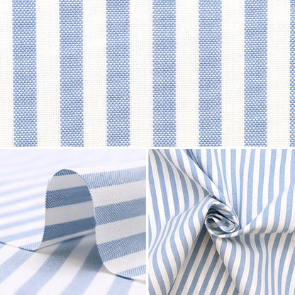 [From quantity 5] Fabric "T/C striped saxophone that is hard to wrinkle 53614-1-4"