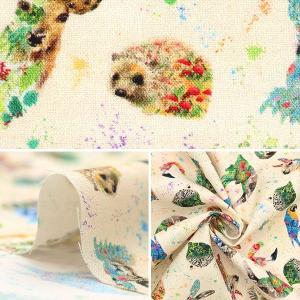 [From quantity 5] Fabric "USA cotton portrait cream DDC10483-CREAM-D"