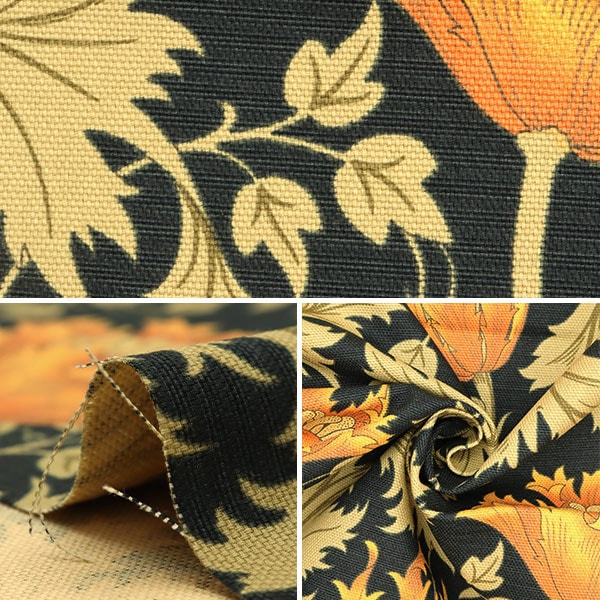 [来自数量5] 织物 “ Moda Best Morris Best Morris 牛津布 海葵黑色X橙色8217-32T]