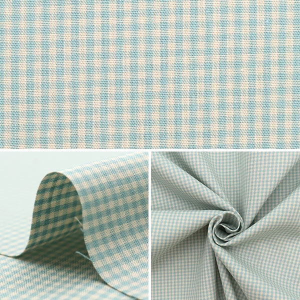 [From quantity 5] Fabric "Gingham check (small) saxophone 14300-1-2"