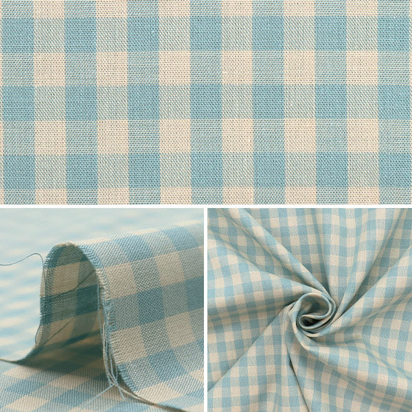 [From quantity 5] Fabric "Gingham check (large) saxophone 14300-3-2"