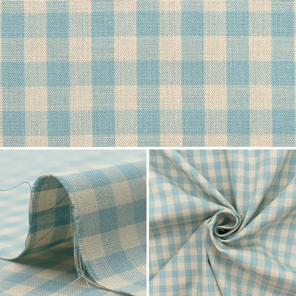 [From quantity 5] Fabric "Gingham check (large) saxophone 14300-3-2"