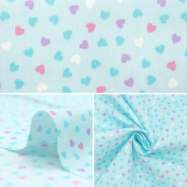 [From quantity 5] Fabric 『Poplin Homy Collection pastel Heart DH13097S-D]