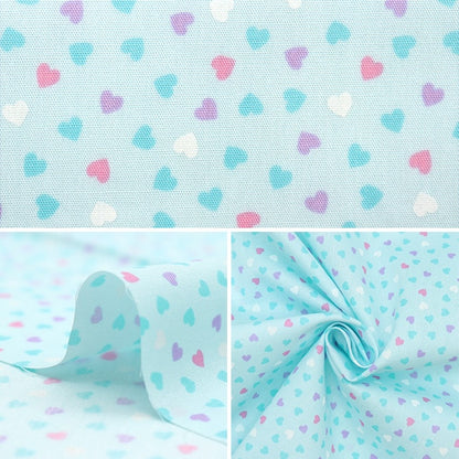 [From quantity 5] Fabric 『Poplin Homy Collection pastel Heart DH13097S-D]