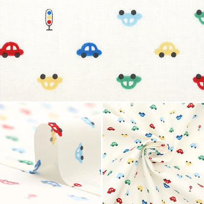 [From quantity 5] Fabric 『Poplin Home Collection Car Pattern DH13183S-A]