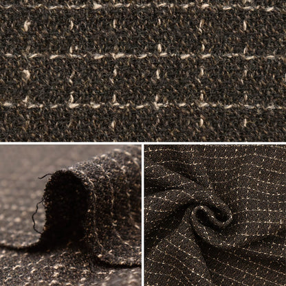 [From quantity 5] Fabric "Cotton Wool Blend Checking Tea 16709-22"