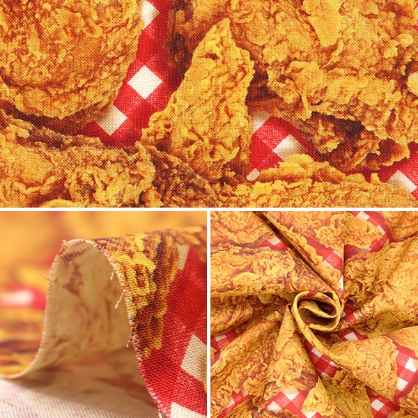 [From quantity 5] Fabric "USA cotton fried chicken 21536-16"