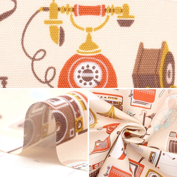 [From quantity 5] Fabric 『Oxford Showa Retro Nanikore Series NNF-14owor " KIYOHARA