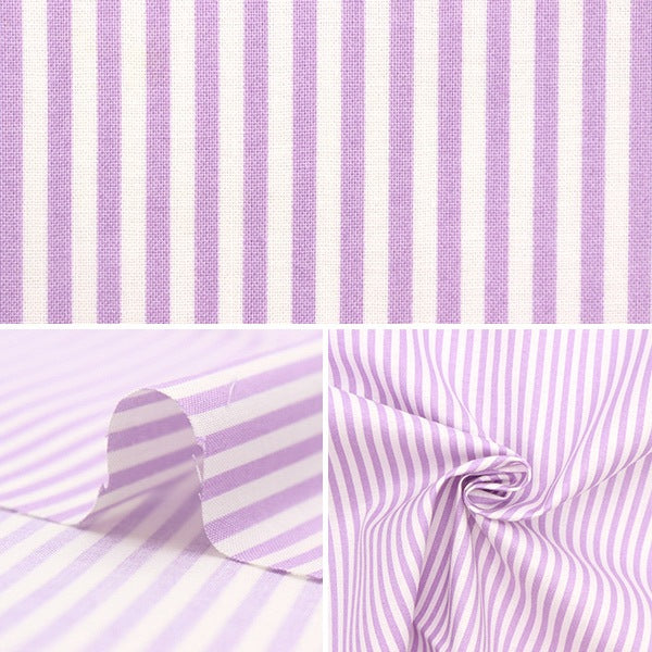[From quantity 5] Fabric 『Scare Print Home Collection Striped Lavender DH10486S-C]