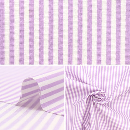 [From quantity 5] Fabric 『Scare Print Home Collection Striped Lavender DH10486S-C]