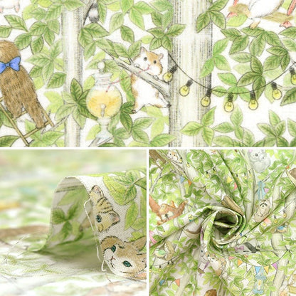 [From quantity 5] Fabric "60 loan digital print 22fabric Merry Park Off DP-4430-3A"