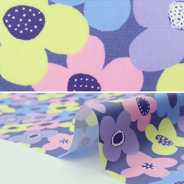 [From quantity 5] Fabric "Kippis (Kippis) OxfordLaminated Spring Purple KPOR-57B]