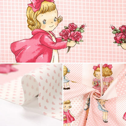 Fabric 『Scare Print Margaret & Sophie Pink MS7000-11B]
