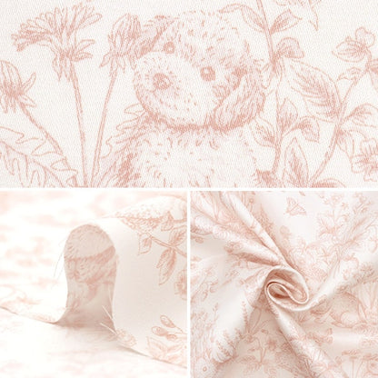 [From quantity 5] Fabric "Cotton Satin Nerori Rose Garden Pink NRF-01P"