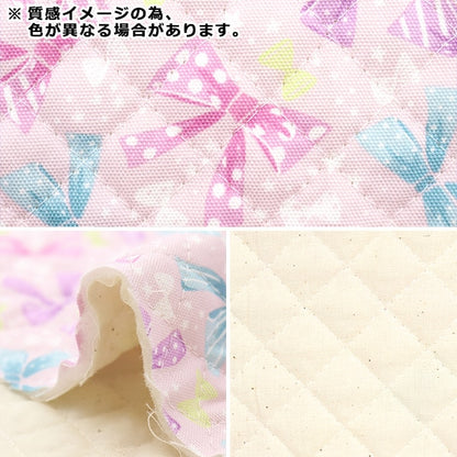 Fabric 『OxfordQuilt RibbonPop Cut Cloth Approximately 106 x 50cm Purple CQ-Ribbon-C "