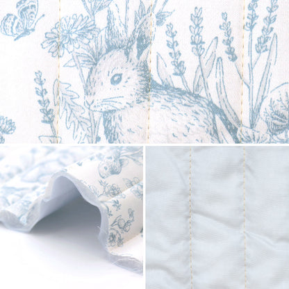 [From quantity 5] Fabric "Cotton Satin Quilt Nerori Rose Garden Blue NRF-01Q-BL"