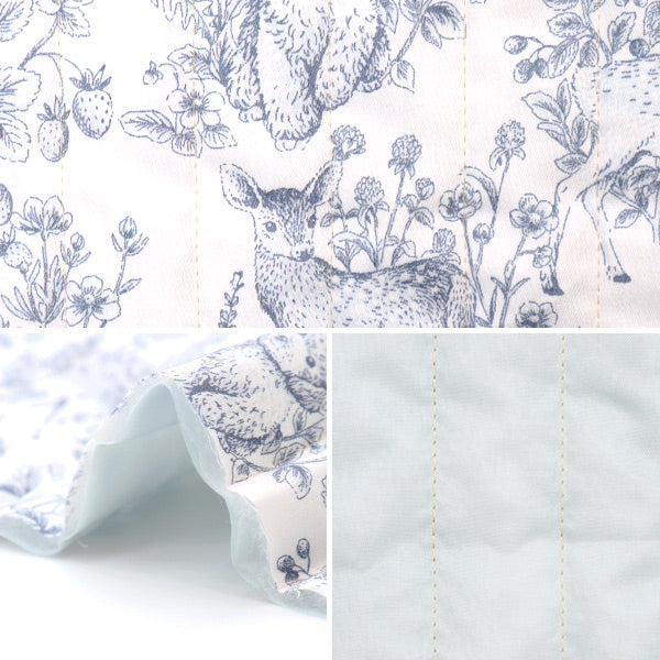 [From quantity 5] Fabric "Cotton Saten Quilt Nerori Rose Garden Navy NRF-01Q-NV"