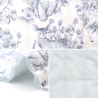 [From quantity 5] Fabric "Cotton Saten Quilt Nerori Rose Garden Navy NRF-01Q-NV"