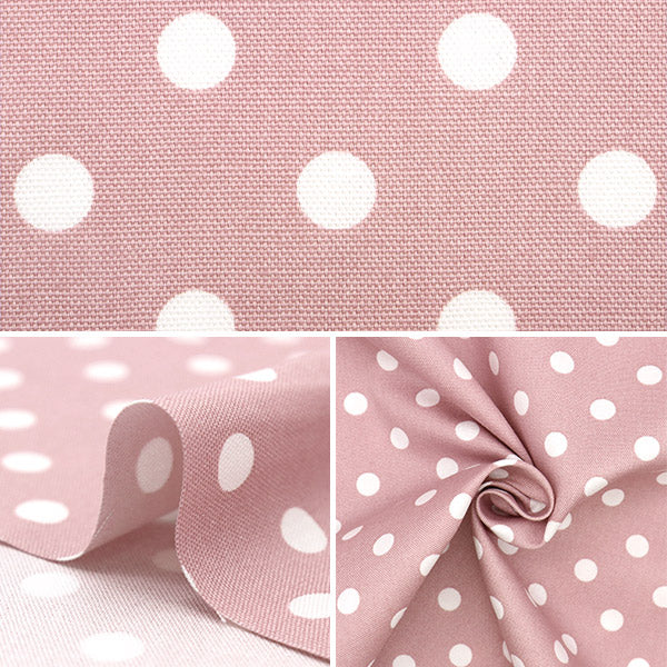 [From quantity 5] Fabric 『Oxford Nuance dot pink beige YPL-DOT-A]