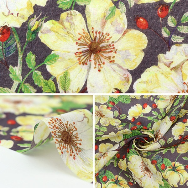 [From quantity 5] Fabric "Liberty Fabric LiyoselLawn Doreset Rose DC30096-BS] Liberty Japan