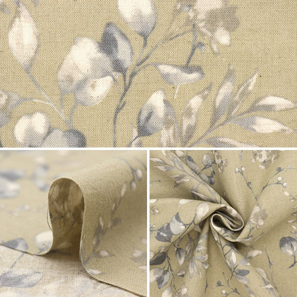[From quantity 5] Fabric "Cotton linenSheeting Floral beige 99203-1A]