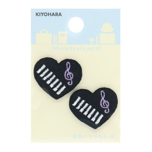 Patch "Favorite Series MiniPatch Piano Heart MOW862] KIYOHARA