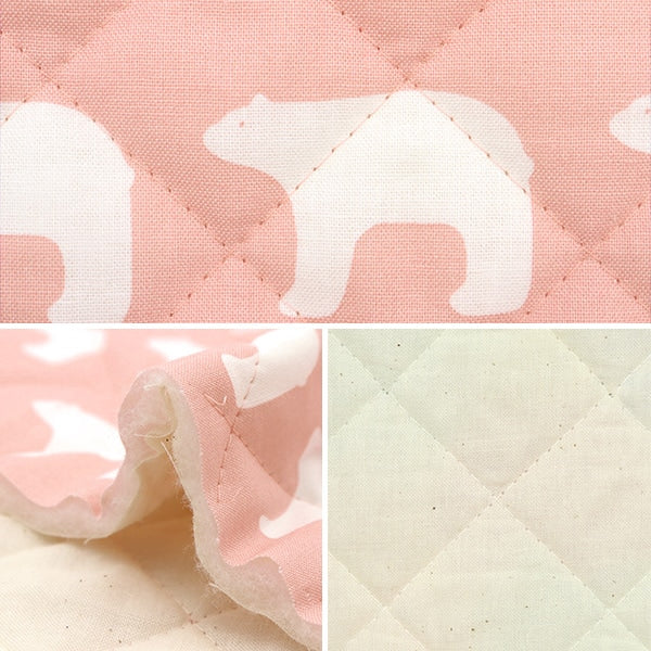 Fabric "Kippis (Kippis) SheetingQuilt Cut Cloth Approximately 105cm x 50cm small polar bear pink CQKPS-39B]