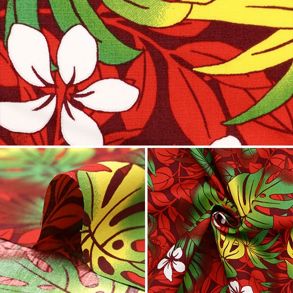 [來自數量5] 織物 “ Broad Hawaii Amplint Monster Red 204-A”