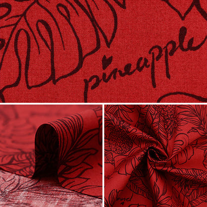 [From quantity 5] Fabric "Broad Hawaii Amplint Pineapple Red 205-A"