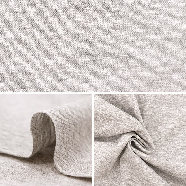 Fabric "Cotton shirt knit thinning Cut Cloth Approximately 90cm x 1.8m Heather Gray C-KnitCol-6]