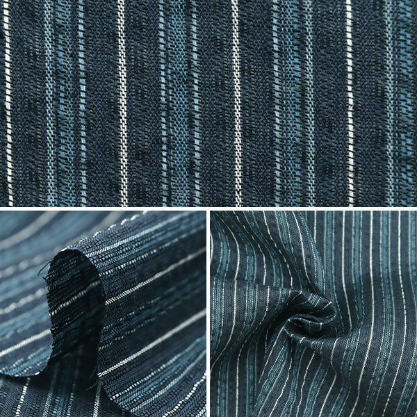 [From quantity 5] Fabric "Shijira weaving blue x navy blue NOS-017-5"