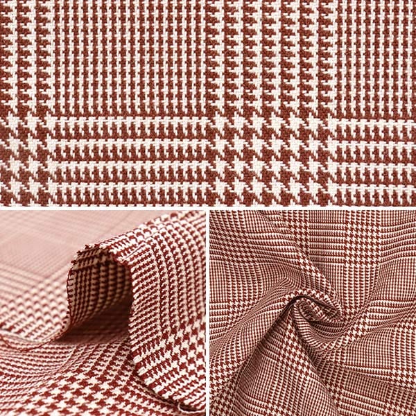 [From quantity 5] Fabric "Supple TR check Glen Red TRC8000-20"