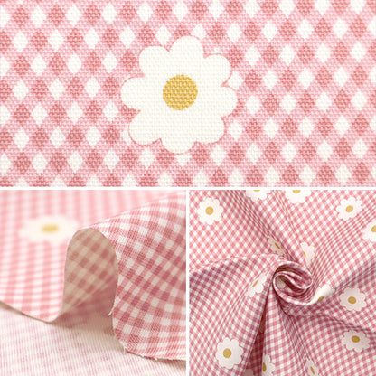 [From quantity 5] Fabric 『Oxford Onnera Gingham x Margaret Pink ON10496-A]