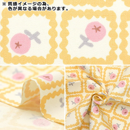 [From quantity 5] Fabric 『Oxford Onnera Scandinavian floral pattern pink on10497-b]